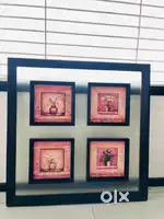 Wooden and glass frame