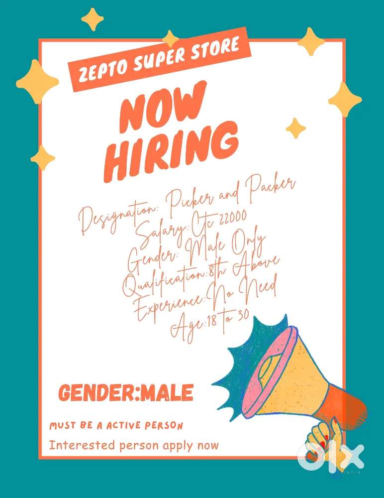 Zepto Job – Night Shift – Male Staff Required – Limited Slots