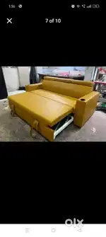 Sofa cumbed adjustable Headrest fixed pillow.
