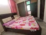 Double Bed with Mattress & Office Chair