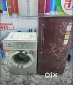 Combo offer Single door meroon colour fridge an IFB front load W/M