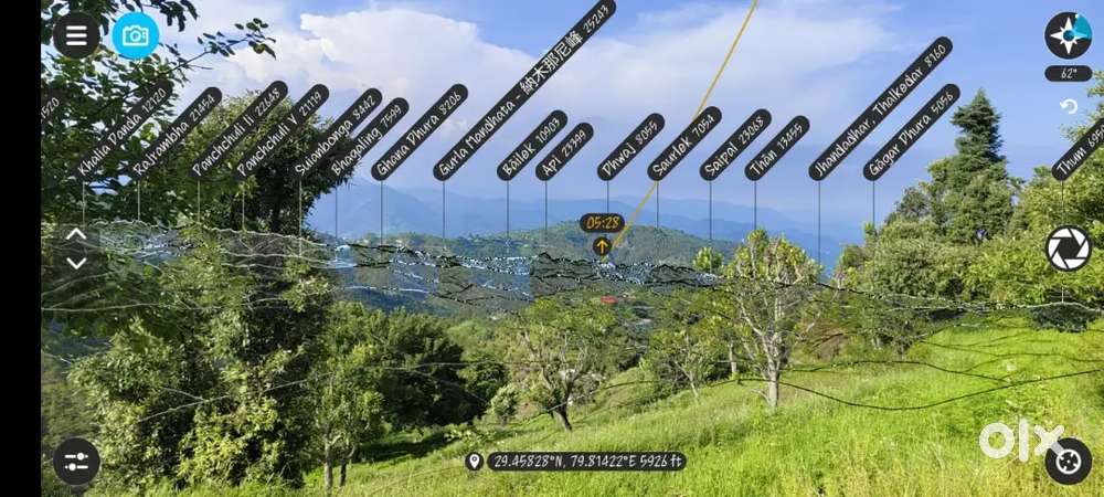 Himalaya 9+ peaks visible property near Mukteshwar Nanital 5 Lakh