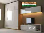 Brand new ceiling touch wordrobe with tv stand and upper storage