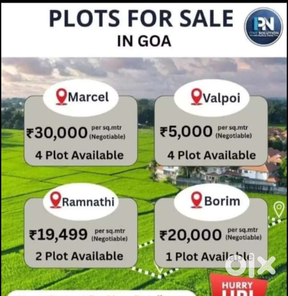 Plots  for sale in Marcel ponda Bethoda Ramnath Valpoi Khandpar