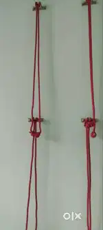 ‍️ Iyengar Yoga Wall Ropes - Complete Set - RED