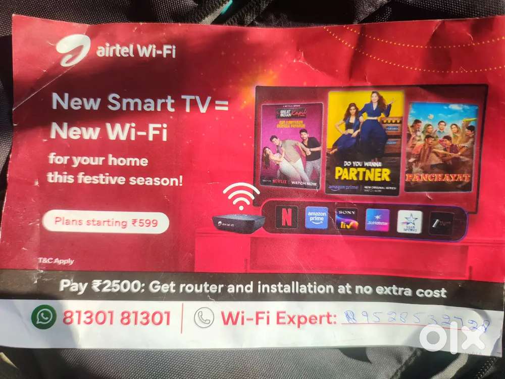 Airtel fiber exicutive required at Saharanpur