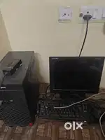 Computer set with wheelchair