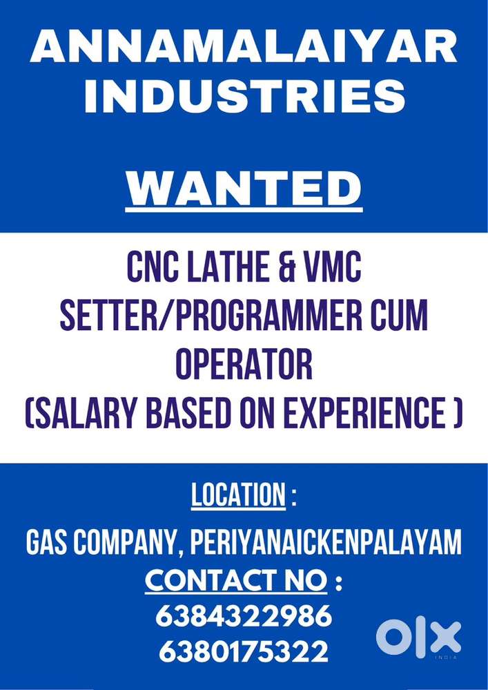 Cnc lathe & VMC Setter cum Operator