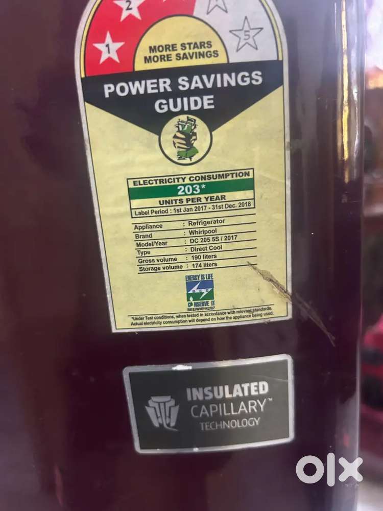 Refrigerator 190 ltr whirpool urgent sell