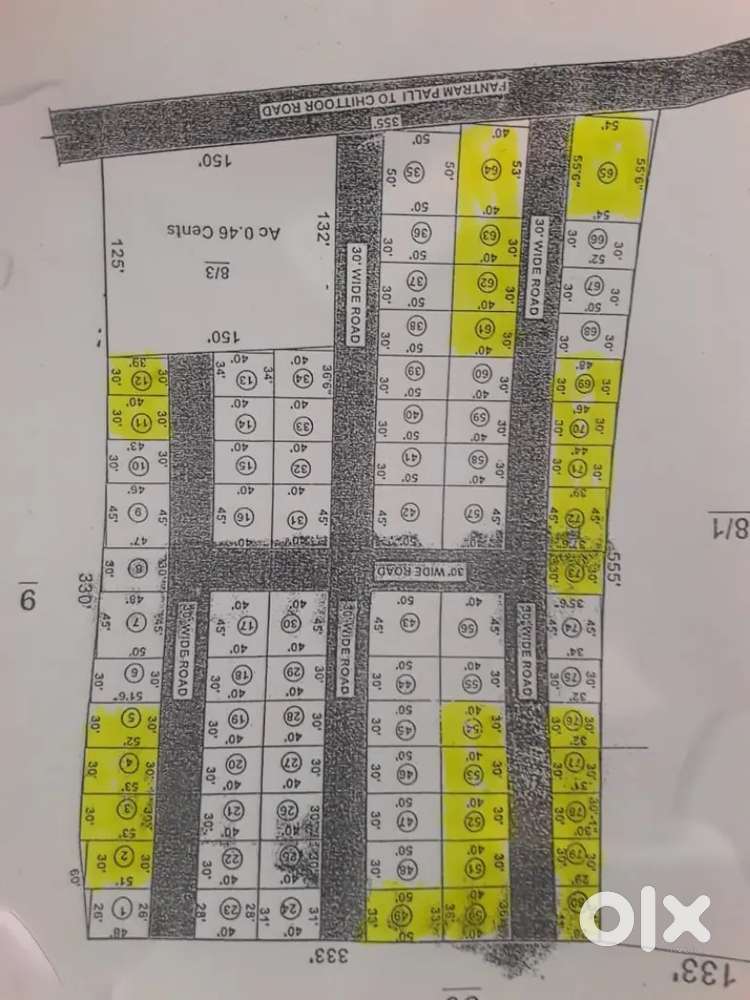1200 sft plot for sale in Pantrampalli, Chittoor