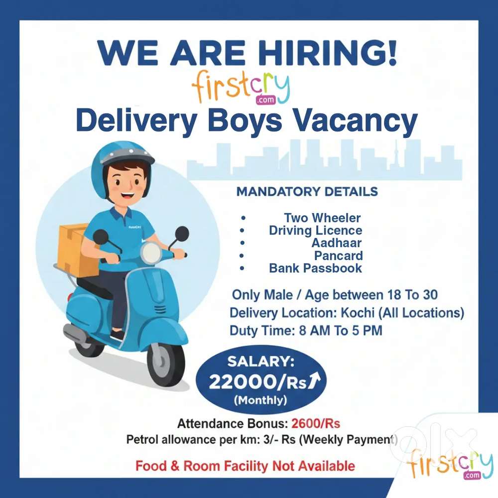 FIRSTCRY DELIVERY BOY VACANCY