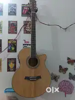 Professional convert acoustic guitar with pickup and equalizer