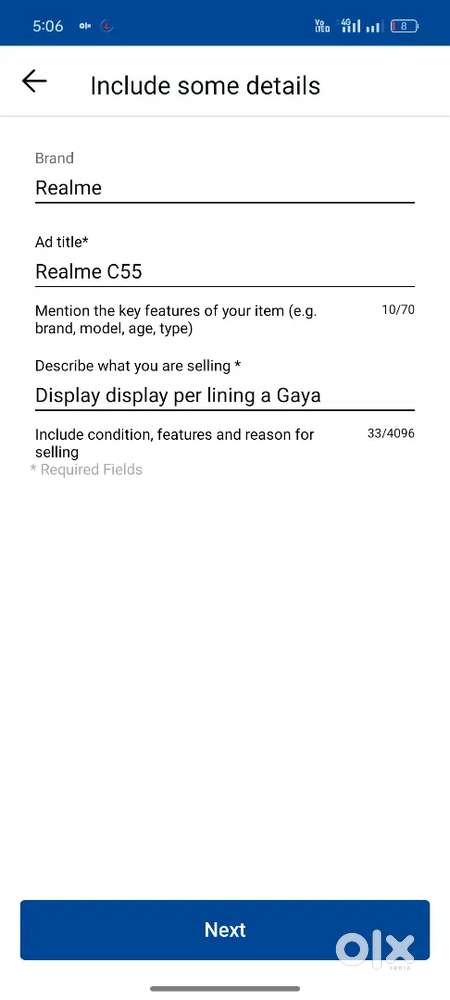 Realme C55 8GB+4  RAM 128 GB 4g