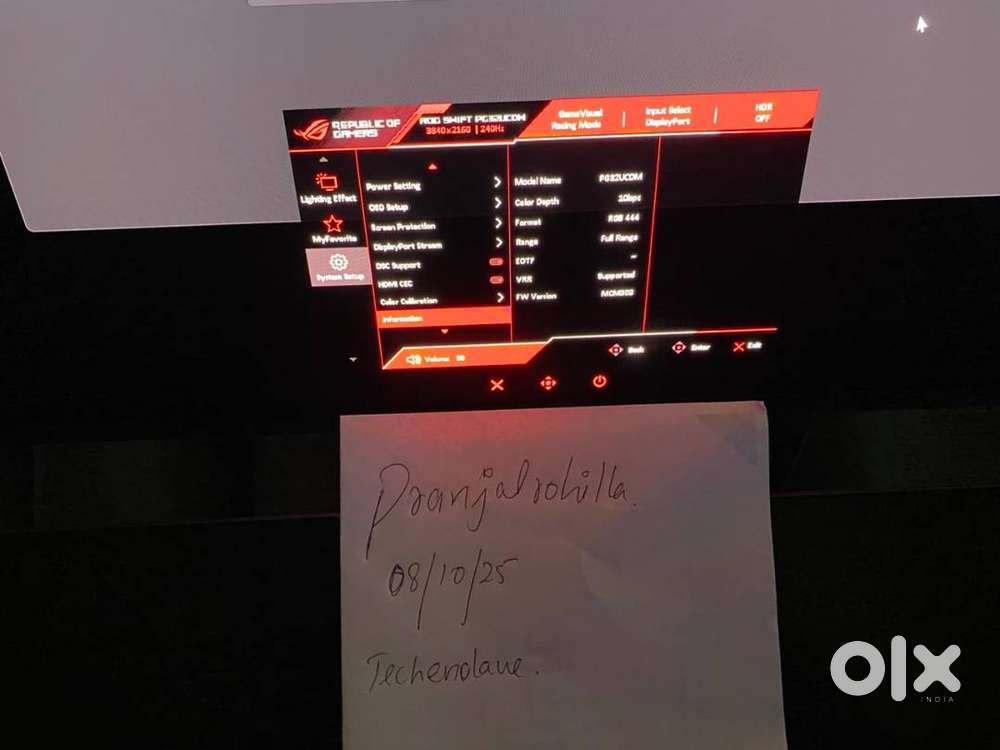 ASUS PG32UCDM 32” 4K240HZ QD-OLED Gaming Monitor
