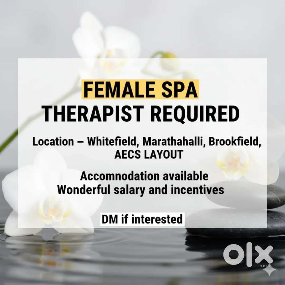 Female Spa Therapist Required Urgently