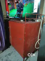 Red Heavy Metal Cupboard