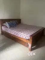 Bed with firm Mattress | 6.5 inch x 6 inch.  1 year old