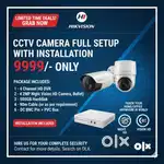 CCTV camera 4channel Set-up with Installation @9999 HIKVISION