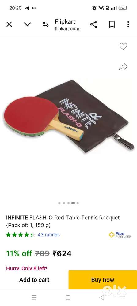 Table tennis bat infinite flash-o at vasai