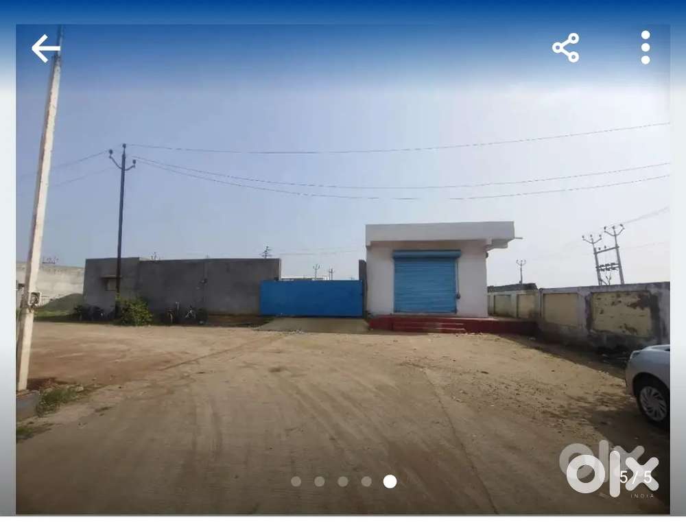 Industrial plot for rent along with office construct in1200sq ft