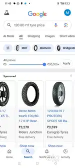 Dunlop 120/80-17 bike tyre