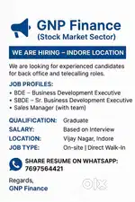 Freshers or experience Both can Apply for This Job