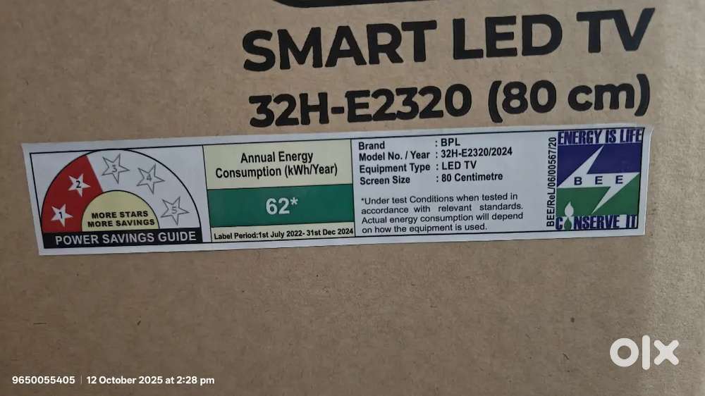 16 months warranty  , unused led tv , Full smart BPL