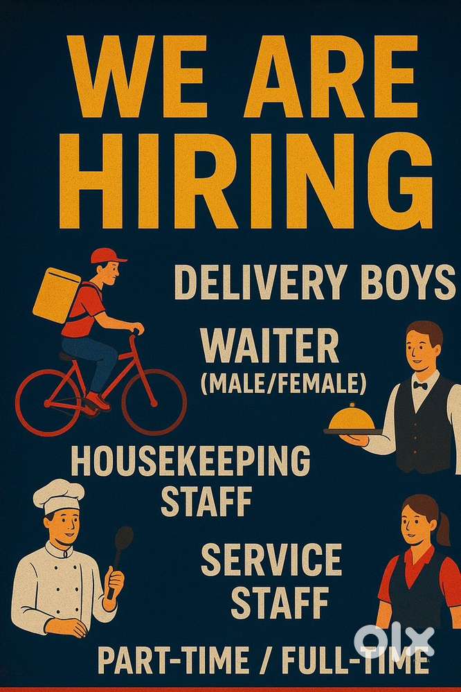 Restaurant staff waiter (m/f)delivery boy storekeeper