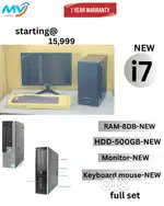 Free Installations  Branded CPU  Ram - 8GB  Hard disk - 500GB