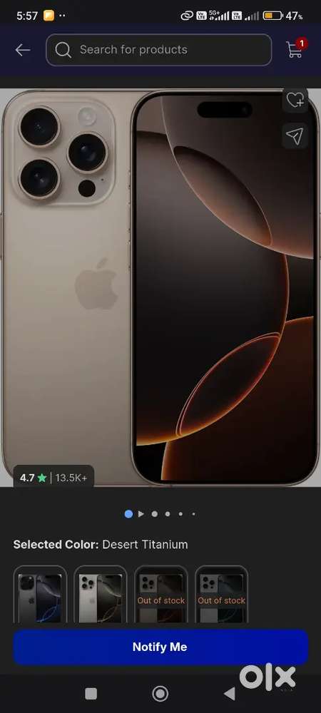 I Phone 16 Pro 128 Gb SealPack With Bill