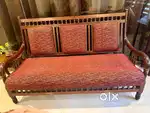 Mahagony Wood Sofa Set 3+1+1