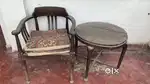 Round Table chair with Dressing table