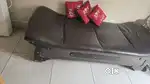 Leatherette sofa cum bed