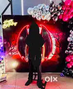 Bat party prop ( selfie frame) with LED light