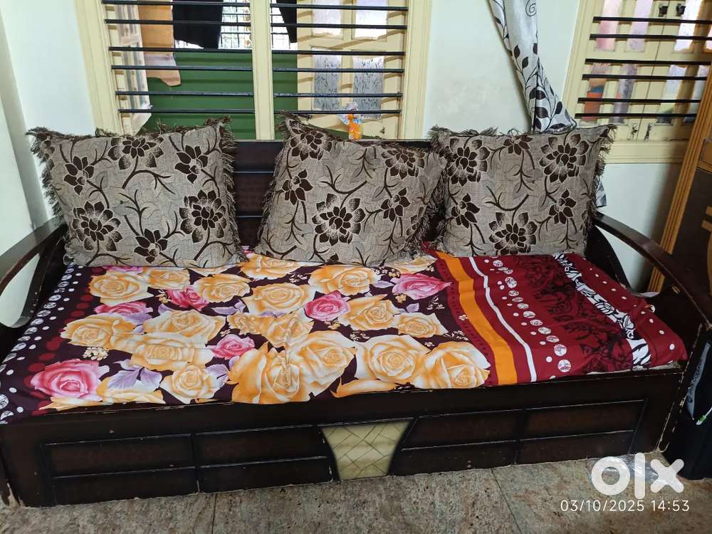 Sofa  this sofa is also convertable in gets converted into bed