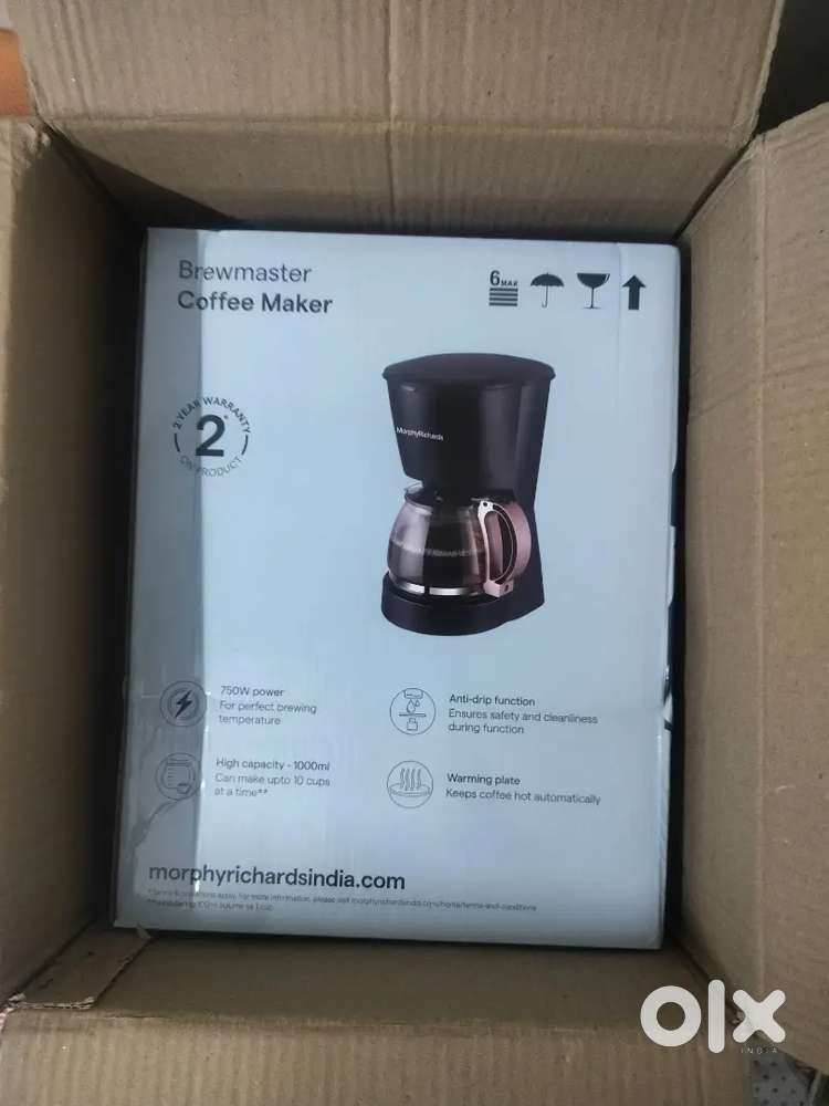 [unopened] Morphy Richards brewmaster coffee maker 10 cups 750 w