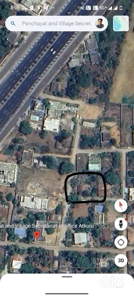 Open plot in Atkuru 100meters from N.H16, near Pottipadu tollgate