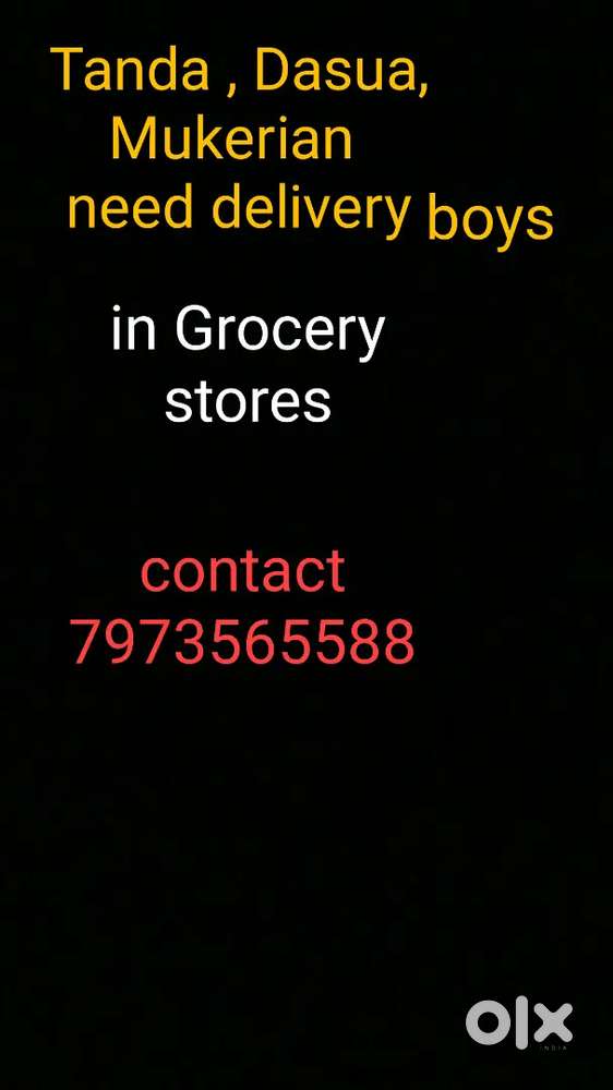 Need delivery boys