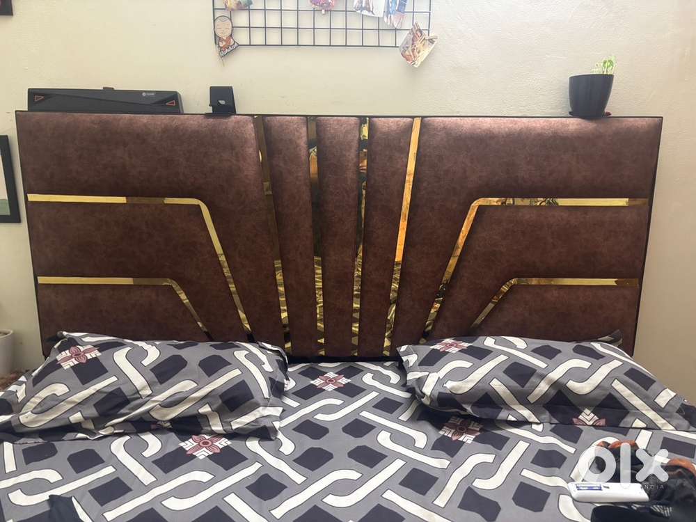 Premium quality double storage bed with premium pedded backrest