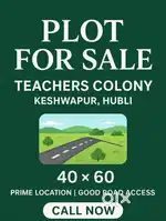 40x60 Plot for Sale at Manoj Park,Near Teachers Colony,Keshwapur Hubli