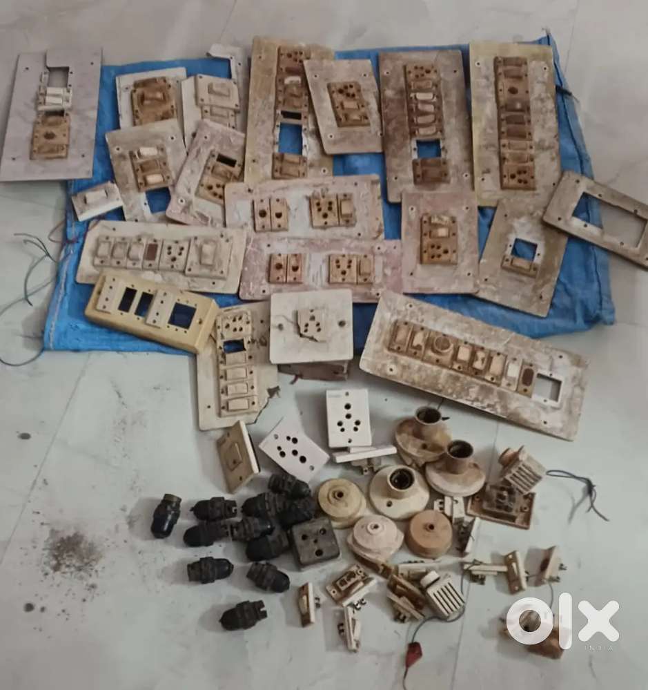 Old buttons and switch boards