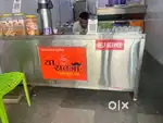 Sale stainless steel new condition counter,gas bhatti,wash besin,table