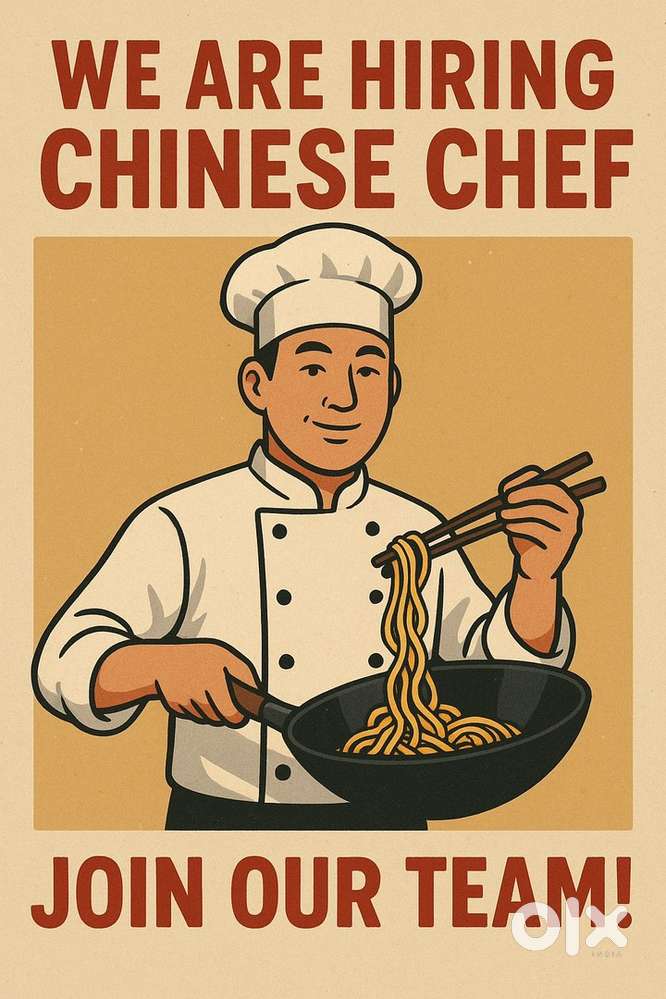 Chinese Chef Required for Cafe in East Delhi