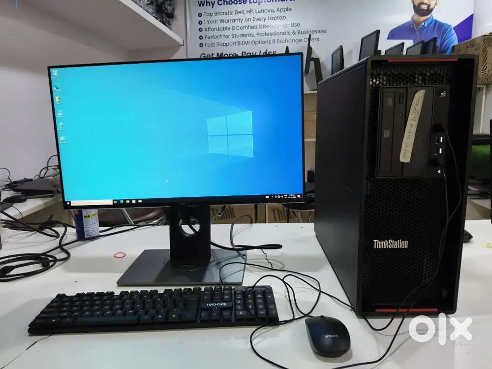 Computer Complete Set Lenovo Workstation 24InchesMonitor With Warranty
