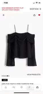 BLACK H&M TOP