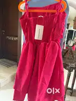 Spagetti strap dress fushia pink
