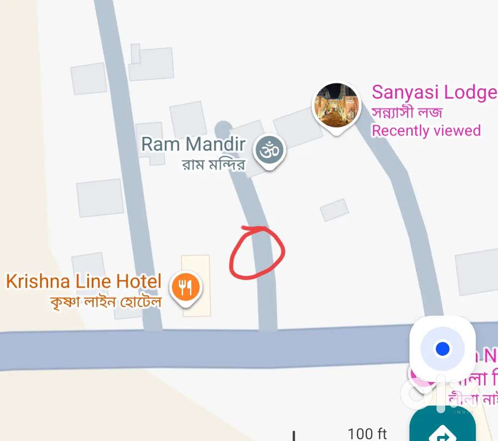 6 dicimil plot available for rent at Tulin near Sanyasi Lodge