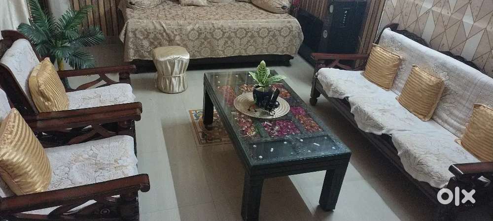 Very new condition sofa and center table