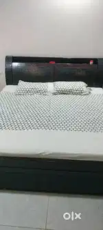 Heavy duty solid wood double bed with boxes...