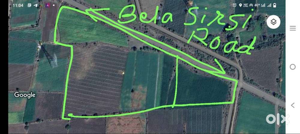 SOnegao bela  to sirsi road (umred road ) touch 19.5 acr land for sell